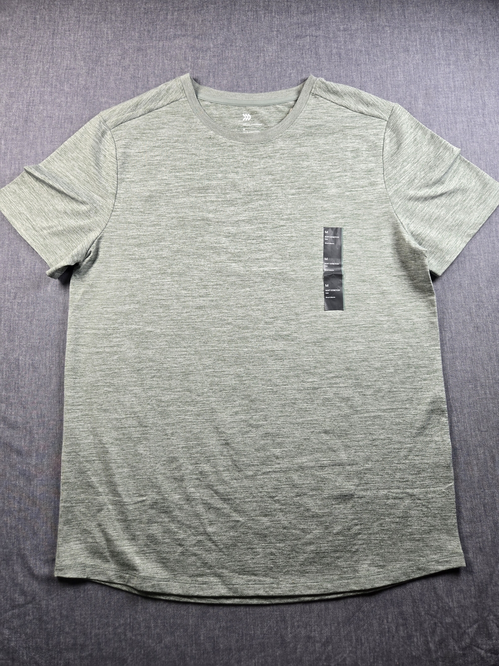 all in motion Men's Heather Light Gray Crewneck Tee